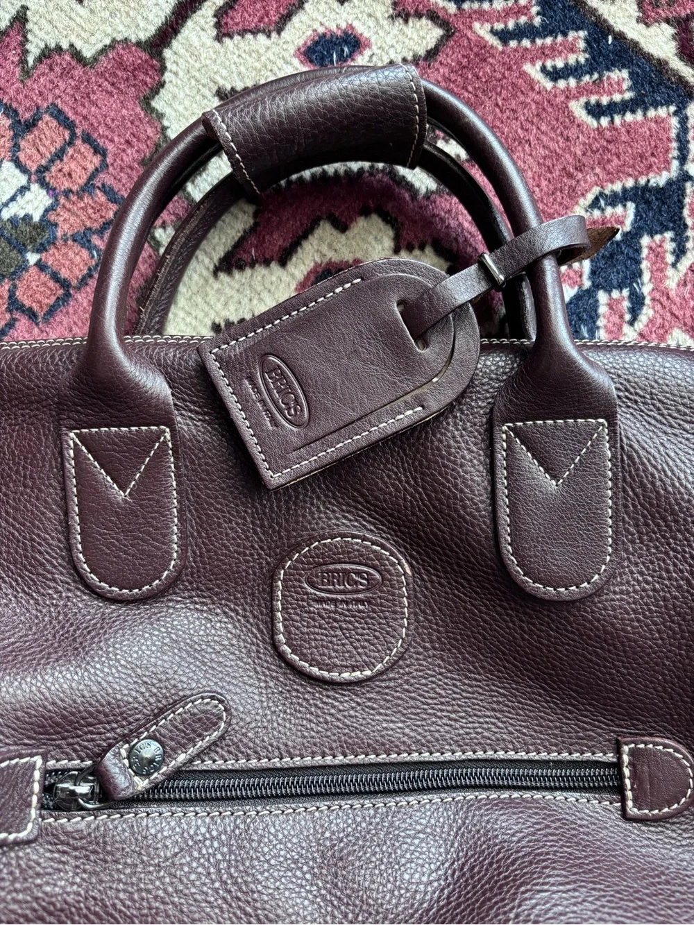 Bric's Leather Weekender Bag in Brown